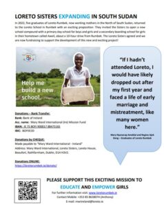 Loreto Mission Week - proceeds helping to make a difference in South Sudan