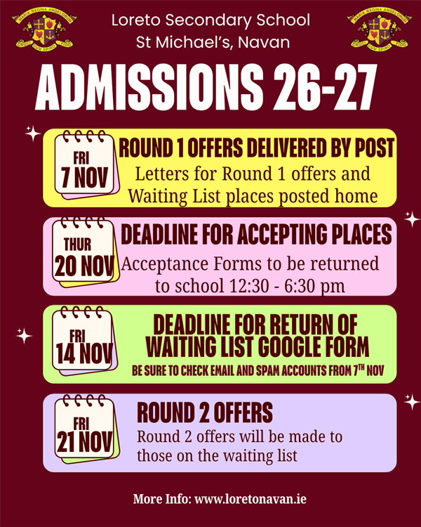 Admissions 2026 - 2027