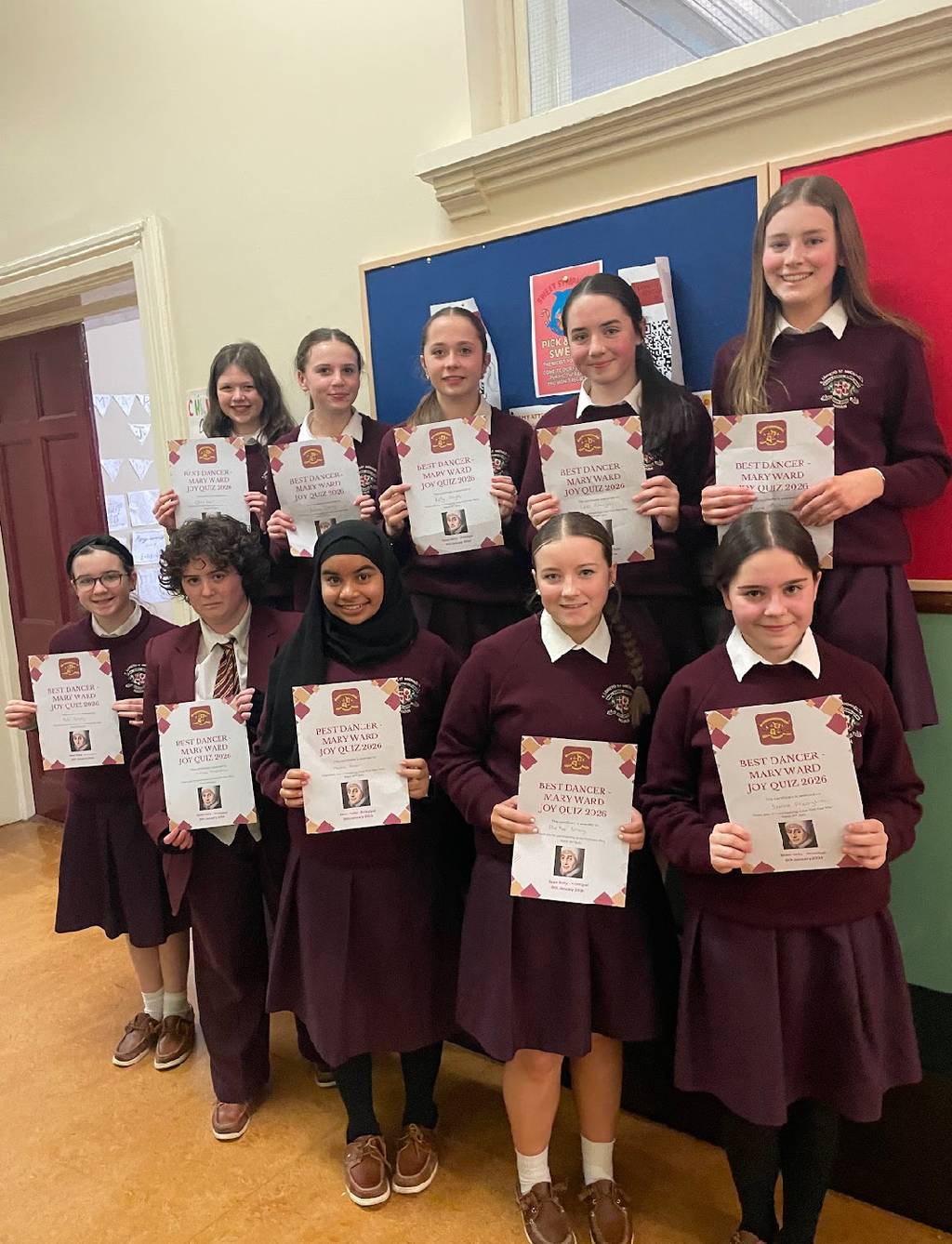 Mary Ward JOY Quiz for 1st years- Pics